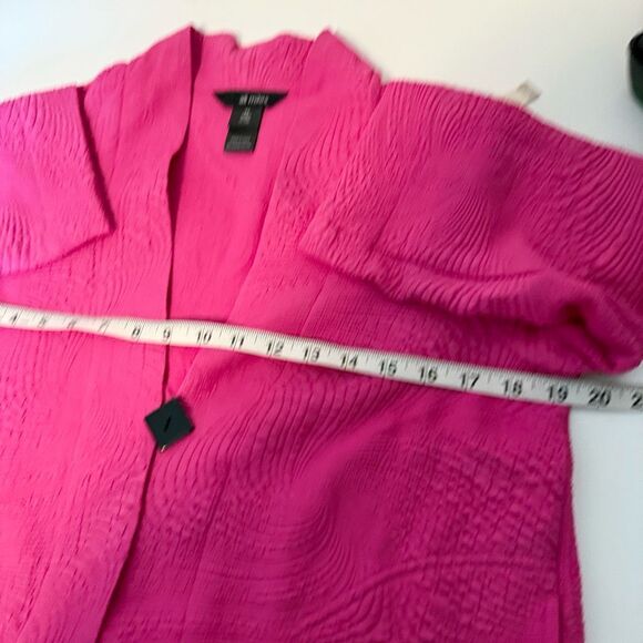 Ali Miles Pink Crinkle Blazer Jacket Size Petite Small - Picture 9 of 9